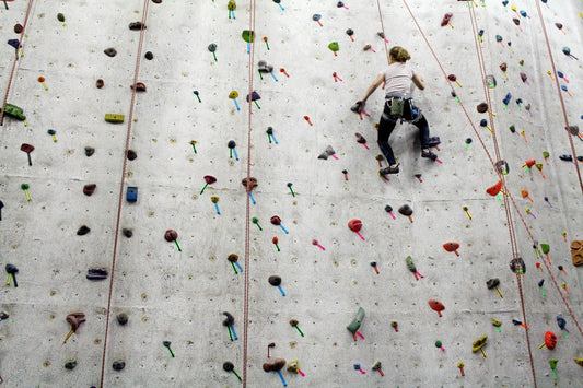 Izzy Detherage of the Yale Climbing Team