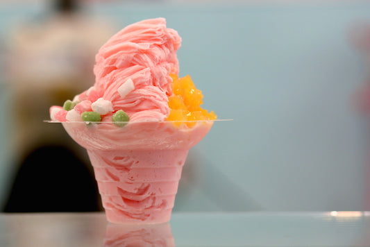 Strawberry shaved snow at SnoJoy Cafe