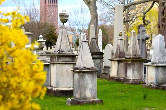 Grove Street Cemetery in springtime