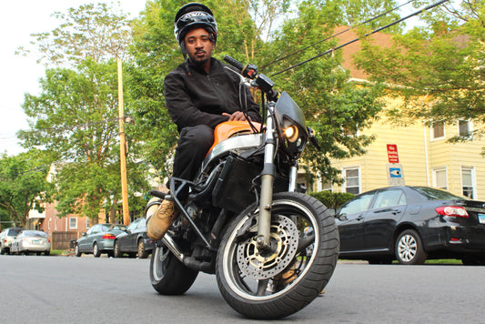 Robert Smith on his dirt bike