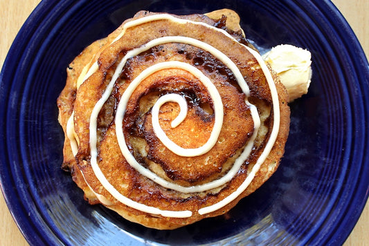 Cinnamon Roll Pancakes at The Pantry