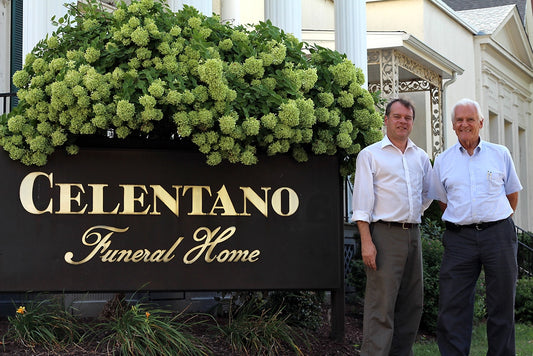 Mark Celentano and William Celentano Jr. at Celentano Funeral Home