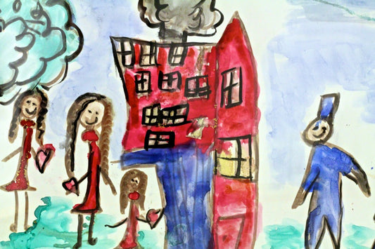 A watercolor inside the Elizabeth Celotto Child Care Center