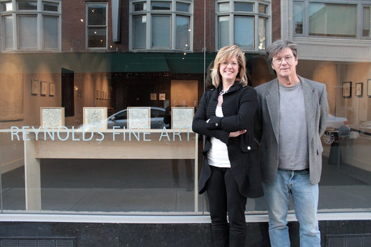 Denise Lysak and Robert Reynolds outside Reynolds Fine Art