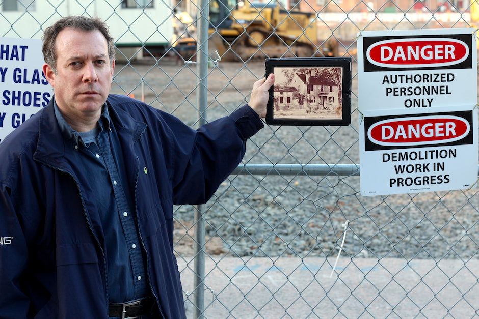 Rob Greenberg at construction site