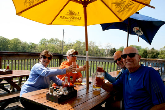 Enjoying a beer at Lenny’s Indian Head Inn