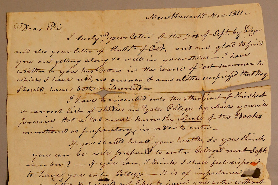 Letter from Eli Whitney to Eli Whitney Blake - November 15, 1811