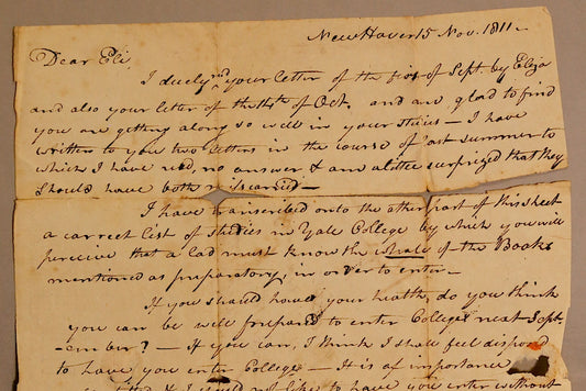 Letter from Eli Whitney to Eli Whitney Blake - November 15, 1811