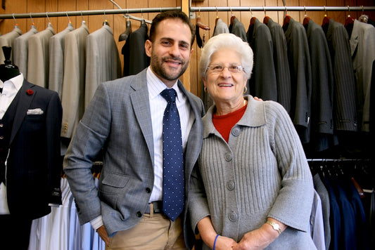 Enzo and Carmel Valentino of Valentino Tailors