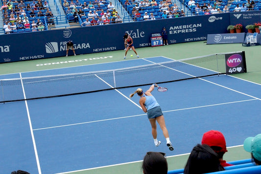 Tennis in progress at the New Haven Open