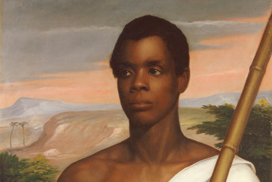 Portrait of Joseph Cinqué (detail), displayed at the New Haven Museum. Image provided courtesy of the New Haven Museum.