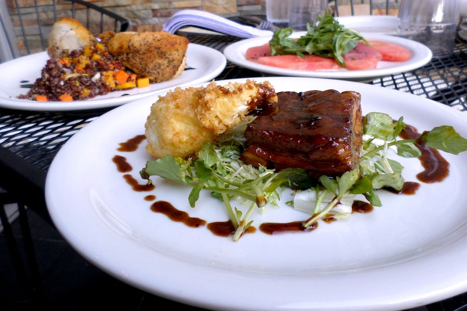 Chicken, Pork Belly and Yellowfin Tuna at Oak Haven Table & Bar